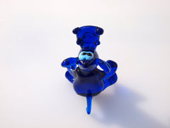 Glass Hippo Statue, Cobalt Blue Hippo Figurine, Blown Glass Animals, Hippo Gifts, Safari Animals, Glass Animals, Hippo Decor